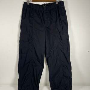 Gap Petite M Black 100% Cotton Parachute Cargo Jogger Pants